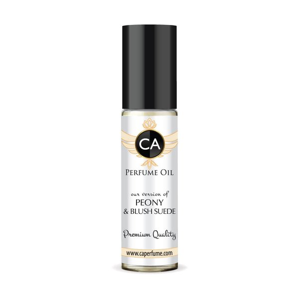 CA Perfume Club Impression of J Mlon Peony & Blush Suede For Women Replica Fragrance Body Oil Dupes Alcohol-Free Essential Aromatherapy Sample Travel Size Long Lasting Attar Roll-On 0.3 Fl Oz/10ml
