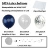 ZERODECO Birthday Decorations for Men, Navy Blue Birthday Party Decorations Happy Birthday Banner Pompoms Balloon for Boys Girls Men Women Birthday Party Decorations Supplies - Navy Blue Black Silver