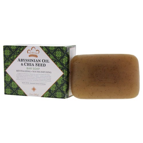 Nubian Heritage Abyssinian & Chia Seed Bar Soap, 5 Ounce