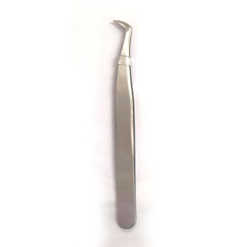 sawkit Eyelash Applicator Tool 1-pcs Lash Applicator Tool Set Lash Extension Tweezers Stainless Steel (Silver T12-1S)