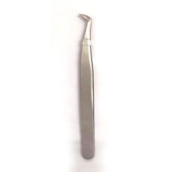 sawkit Eyelash Applicator Tool 1-pcs Lash Applicator Tool Set Lash Extension Tweezers Stainless Steel (Silver T12-1S)
