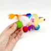 lpdrzka Cat Toy Balls, Cat Bouncy Ball with Feathers Interactive Cat Toys Cat Exrecise Toy, Safe for Your Kitty (5 PCS - Random Color)