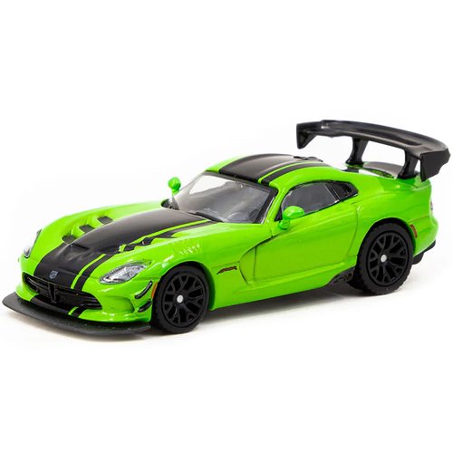 Viper ACR Extreme Green Metallic with Black Stripes Global64 Series 1/64 Diecast Model by Tarmac Works T64G-TL028-GR