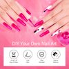 COSMOO Hot Pink Nail Polish, 12ml Quick Dry Nail Lacquer, Super Lustrous Nail Enamel Polish, Shimmer Iridescent Ultrachrome Nail Art Varnish, 0.41 fl oz