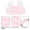 YISSION 6Pcs Face Wash Headbands and Wristbands Set Bunny Ears Headbands Spa Headband Makeup Headband Skincare Headbands with Wristbands for Women Girls Washing Face(Blue Pink)