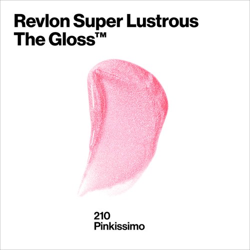 Revlon Lip Gloss, Super Lustrous The Gloss, Non-Sticky, High Shine Finish, 210 Pinkissimo