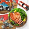 K1tpde Monster Truck Party Tableware - 90PCS Monster Truck Theme Party Paper Plates Set Checkered Flag Monster Truck Birthday Decorations Monster Plates Disposable Paper Cup Napkins Party Supplies