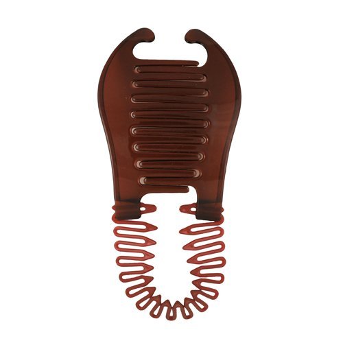 Mia e-Pony "Elongated" Ponytail Holder Hair Styling Tool, Modern Banana Clip Opens at Top for a Chic Hollywood Hairstyle for Women, Teens, Girls - Tortoise Brown