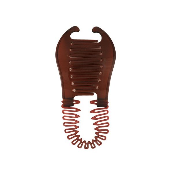Mia e-Pony "Elongated" Ponytail Holder Hair Styling Tool, Modern Banana Clip Opens at Top for a Chic Hollywood Hairstyle for Women, Teens, Girls - Tortoise Brown