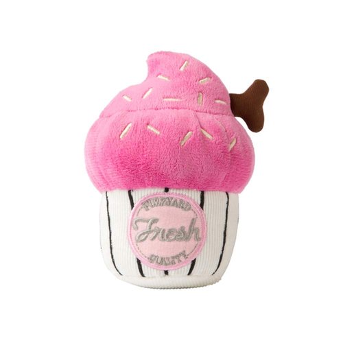 Fuzzyard Pink Cupcake Dog Toy Small Plush with Squeaker Non Toxic Washable