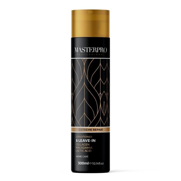 MasterPro Professional Free Sulfate Conditioner Extreme Repair Leave In Conditioner & with Collagen, Macadamia Oil & Lactic Acid | 300ml