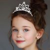 Kilshye Girls Rhinestone Tiara Silver Crystal Princess Tiaras and Crowns Birthday Headdress for Prom