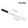 IDOU 2 Pieces Stainless Steel Nail File 4 Sides,Toe Nail Files for Thick Nails,Dog Nail File for Men Seniors & Dogs