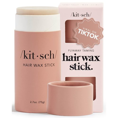 Kitsch Hair Wax Stick for Women & Men - Hair Slick Back Stick, Anti-Frizz and Fly Away Hair Tamer, No Residue Hair Finishing Stick for Flyaways, All Day Hold Styling Product for Smoothing Hair Strands
