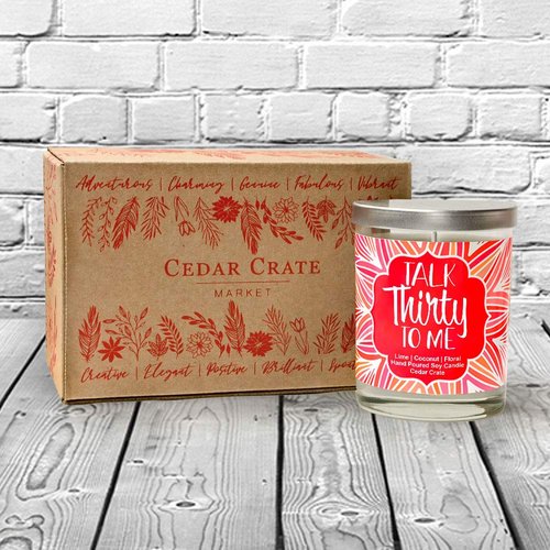 30th Birthday Candles for Her - Talk Thirty to Me, Happy Birthday Sister Bestie Candles for Women, 30th Birthday Candles Gifts for Women, Made in USA