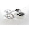 Generic Two small tiny dark gray or clear crystal hair pin clip barrettes fine hair (Primary color: Clear)