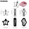 Snap Clips Cloud Hair Clips Snap Hair Barrettes Non Slip Star Hair Accessories Metal Hair Clips for Girls Women -12P-Sliver & Black
