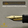 MCNTEIK Luxury Fountain pen, Matte Black Forest Pen Body, 18K Gilded Nib (Fine), Fancy Pen Gift Set for Men & Women, Professional, Writing, Executive,Office, Nice Pen