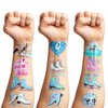 8 Sheets (96PCS) Ice Skating Skate Temporary Tattoos Theme Snow Winter Birthday Party Decorations Favors Supplies Decor Stickers for Kids Boys Girls Gifts School Prizes Rewards