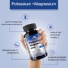 Potassium Magnesium Supplement 1000mg, Magnesium Potassium Zinc Aspartate Support Vascular, Bone, Heart, Muscle & Nerve Health, Non-GMO, Vegan, (120 Capsules)