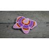 Beaded Hair Clips Native American Style Handmade Collection (Butterfly (Baby Pink))