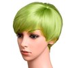 Kori Koli Short Lime Green Color Pixie Cut Hair Wig 100% Kanekalon Fiber Cosplay Daily Party Lime Synthetic Wig for Women 6 inches (LIME)