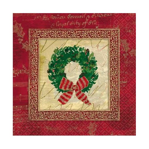 Rustic Christmas Dinner Napkins, 16ct