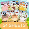 24 Sheets Make Your Own Farm Animals Stickers Make A Face Stickers for Kids Toddlers with Fantasy Farm Animals DIY Craft Stickers Kids Party Favor Supplies Crafts