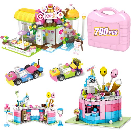 EP EXERCISE N PLAY Friends Café Shop and Cake House Building Block Set (790 Pieces) for Kids, Coffee & Dessert House Toy Roleplay and Creative for Girls and Boys Ages 6 and up