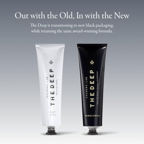 Caldera + Lab The Deep | Men's Organic Hydrating Clay Face Mask for Dry, Sensitive, & Normal Skin – Vegan, Natural & Antioxidant Packed Exfoliating Skincare Facial Treatment