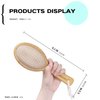 Bamboo Hair Brush Combetter, Smoothing Hair&Massage, Detangling Anti-Static Hairbrush, Natural Wood Comb with Metal Bristles for Women, Men & Children