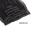 Kinky Curly Clip in Hair Extensions Afro Kinky Curly Clip in Extensions Human Hair for Black Women 3C and 4A 12Inch Clip in Hair Extensions Real Human Hair Extensions 7PCS/Set 120Grams