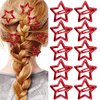 10PCS Star Snap Hair Clips Y2K Star Hair Clips Red Metal Hair Barrettes for Girls Women, Valentine's Day Cute Y2K 2000s Star Hairpins Headpieces Non-Slip Hair Accessories for Thin Thick Hair