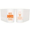 Halloween Party Cups - Set of 12 Orange or White 16oz Stadium Cups, Perfect for a Halloween Party, Halloween Favors, Trick or Treat Supplies (More Boos Please White)