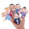 6 Piece Mini Grandparents, Finger Puppet Set, Cloth Velvet Puppets, 6 People Family Members Finger Puppets Toys Set, Story Time, Party Favors for Boys Girls Birthday Gifts Christmas Stocking Stuffers