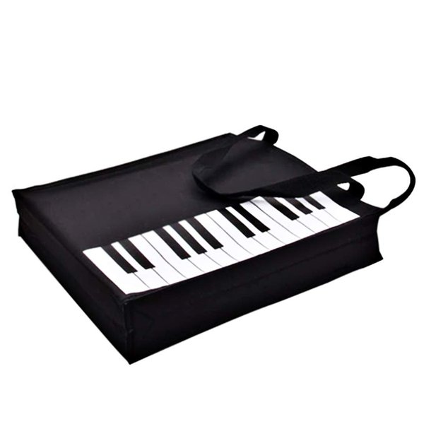 COCOMK Piano Keys Handbag Reusable Grocery Bag Shoulder Shopping Bag Tote Bag for Music Teacher Girls Gift Bag