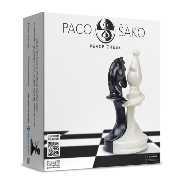 Paco Sako Peace Chess Game, Super Fun for Chess Lovers, Make Peace While Playing Chess Foe 2 players, not War - Board Game for Peace Makers