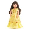 Little Adventures Yellow Beauty Princess Doll Dress - Doll Not Included - Machine Washable Child Pretend Play and Party Doll Clothes with No Glitter
