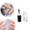 Ebonee 5ml Transparent Empty DIY Nail Polish Bottles Containers for Nail Art Sample, Clear Glass Square Refillable Nail Polish Bottles with Cap and Soft Brush (5 Pack)