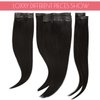 Loxxy Seamless Hair Extensions Clip in Human Hair For Women Ultra-Invisible PU Weft Clip On Hair Extensions Natural Black #1B Color 14inch 7 Pieces Thick Seamless Clip in Hair 110gram