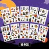 10 Sheets Halloween Temporary Stickers, Various Patterns Halloween Tattoos Waterproof Halloween Tattoo Stickers for Kids Adults Halloween Decorations (Style 1)