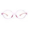 JM Kids Blue Light Glasses, Computer Gaming Grasses for Girls Boys Age 3-10, Anti Blue Ray TR90 Eyeglasses Pink Round Style