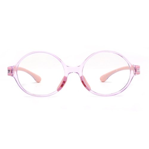 JM Kids Blue Light Glasses, Computer Gaming Grasses for Girls Boys Age 3-10, Anti Blue Ray TR90 Eyeglasses Pink Round Style