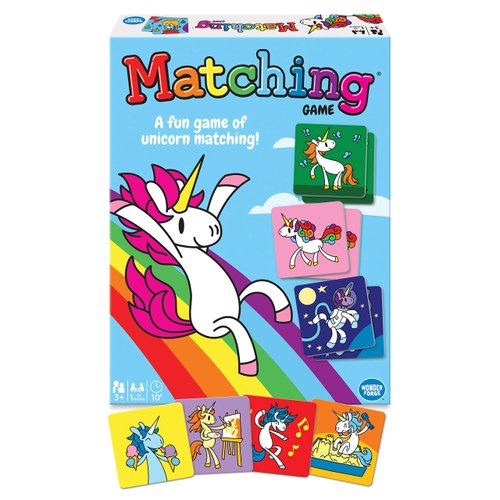 Wonder Forge Unicorn Memory Matching Board Game - Engaging Puzzle Game for Kids & Adults | Enhances Memory & Focus | Fun Unicorn-Themed Images | Ideal Gift for Ages 3 to 5