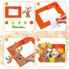 Domensi 24 Set Thanksgiving Craft for Kids Tree of Thanks Picture Frame Magnet Craft Kit with Magnet Picture Frame Tree of Thanks Leaves Cards DIY Craft for Thanksgiving Party Favors Family Dinner