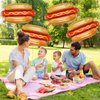 6 Pcs Giant Hot Dog Balloons, Food Foil Balloons Picnic Snacks BBQ Party Balloons Food Themed Balloons for Birthday Food Snacks BBQ Themed Party Decorations