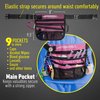 Kangapak Nurse Fanny Pack Multi Compartment Waist Organizer Tool Bag for Students, Practitioners & Medical Professionals (Purple Haze)