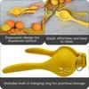 IMUSA Lime or Lemon Manual Squeezer, Citrus Juicer for Max Extraction, Yellow