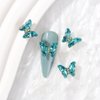 Cagzzee 3D Butterfly Nail Charms - Crystal Butterfly Nail Charms with Rhinestones - Clear Diamond Butterfly Bow Nail Art Charm Supplies (Crystal Butterfly)