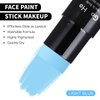 Go Ho Light Blue Face Body Paint Stick,Water Based Washable Pale Blue Face Paint Stick,Full-coverage Cream Blue Body Paint for Adults Children Halloween Cosplay SFX Corpse Bride Sally Makeup